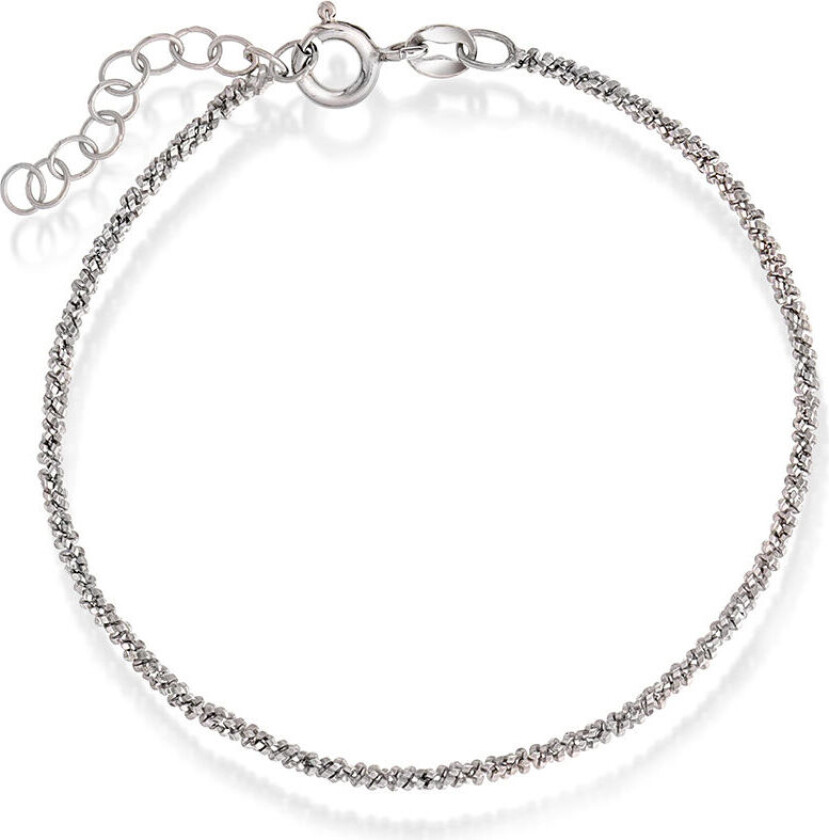 Armbånd i rodinert 925 sølv 19 cm