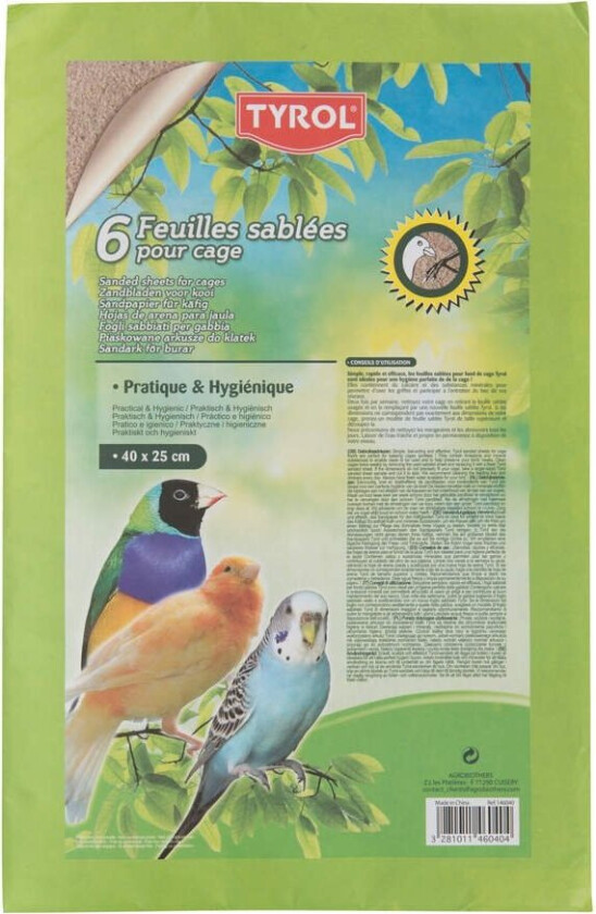 Tyrol Sandpapir Medium 40x25 cm 6 stk