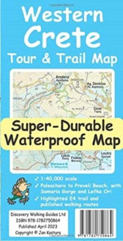 Western Crete Tour & Trail Super-Durable Map av Jan Kostura