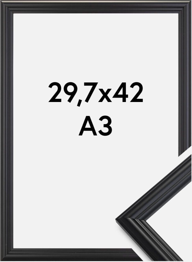 Ramme Siljan Akrylglass Svart 29,7x42 Cm (A3)