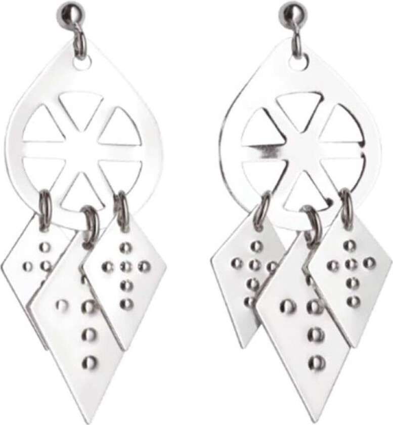 Øredobber Trønder i 830 hvitt sølv