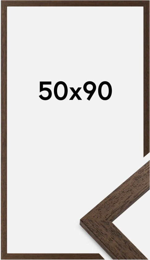 Ramme Brown Wood Akrylglass 50x90 Cm