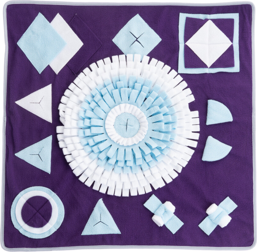 snusematte med geometrisk former - L 70 x B 70 x H 1 cm