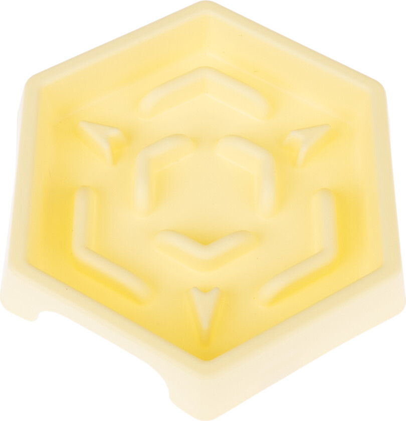 Slow Feeder Yellow Hexagon - 450 ml