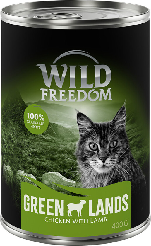 5 + 1 gratis! Wild Freedom Adult 6 x 400 g - Green Lands - Lam & Kylling