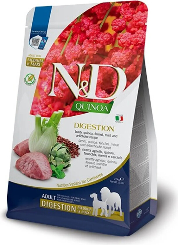 N&D Quinoa Digestion Lamb Adult Tørrfôr til hund 7 kg