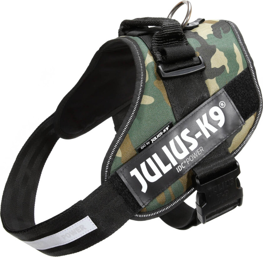 JULIUS-K9 IDC® hundesele, camouflage - Str 1: Brystomfang 63 - 85 cm
