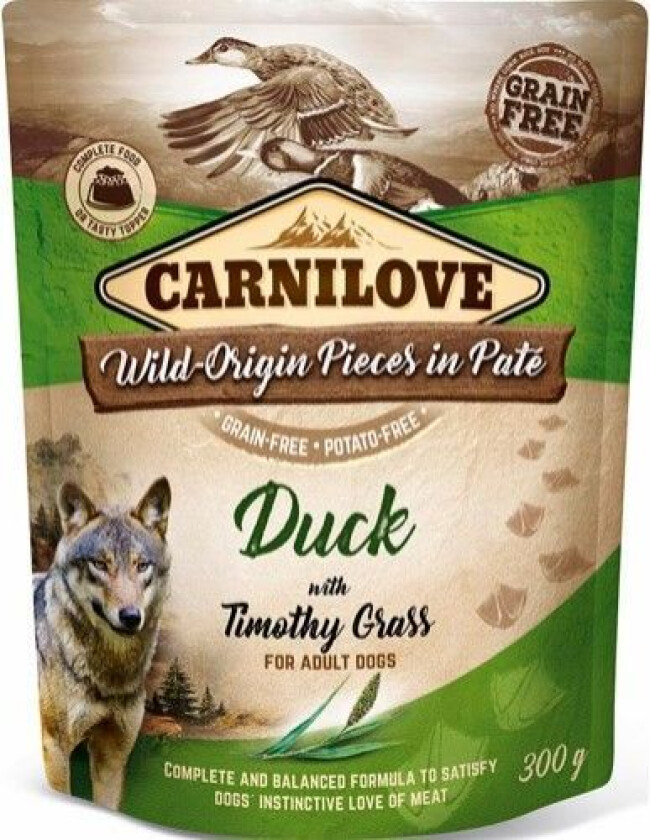 Carnilove Dog Adult Duck with Timothy Grass Paté 300 g