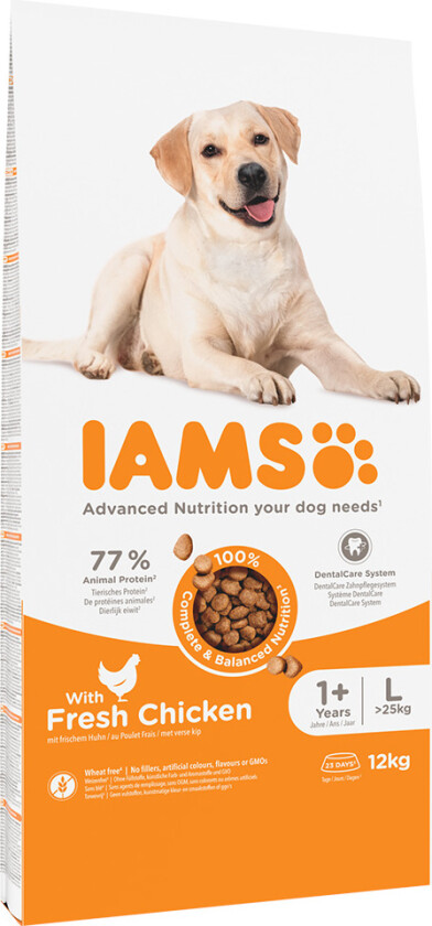 Iams for Vitality Dog Adult Large Breed Chicken 12 kg