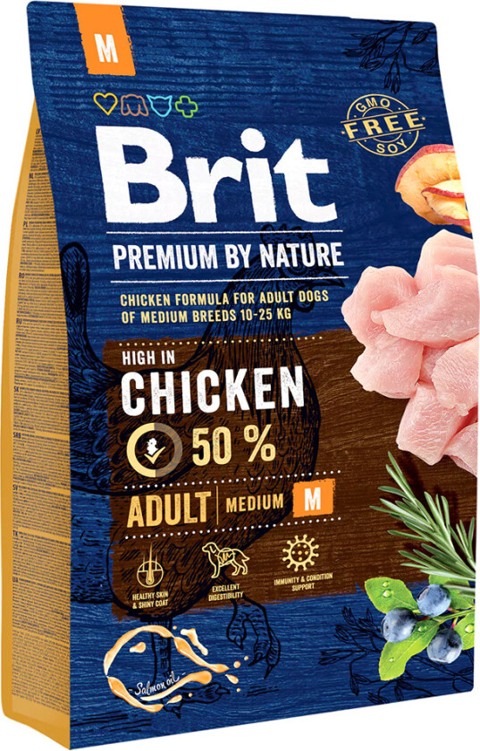 Brit Premium By Nature Dog Adult Medium Chicken (3 kg)
