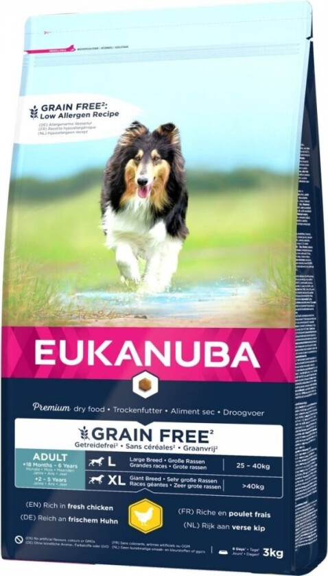 Eukanuba Dog Adult Grain Free Large & Giant Chicken (3 kg)