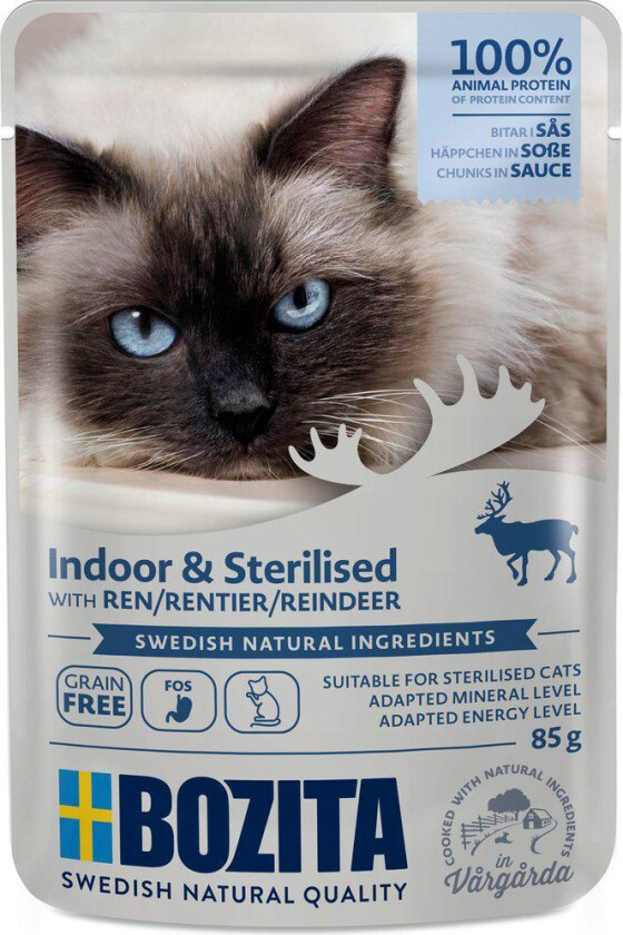 Bozita Indoor & Sterilised Reinsdyr i Saus 85 g