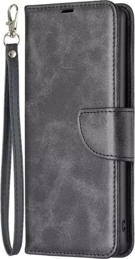 Samsung Galaxy S23 FE Skinn Flip Deksel med Lommebok - Svart