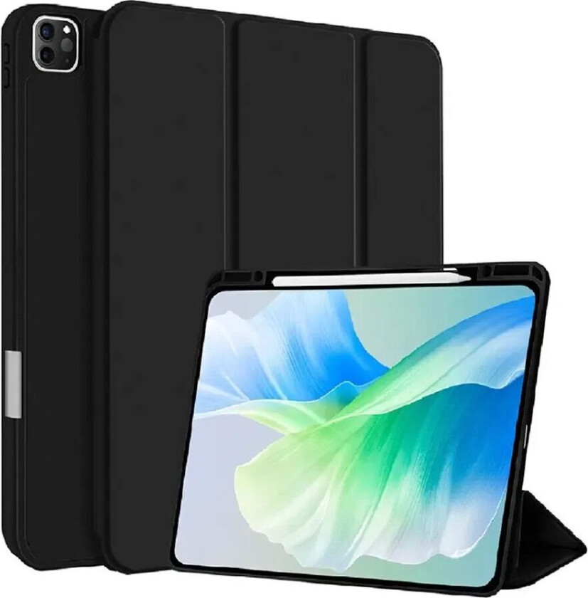 iPad Pro 13" (2024) 4smarts Basic Folio Deksel m. Penne Holder - Svart