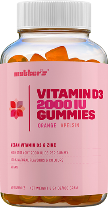 Vitamin D3 2000 IU Gummies Appelsinsmak 60 stk