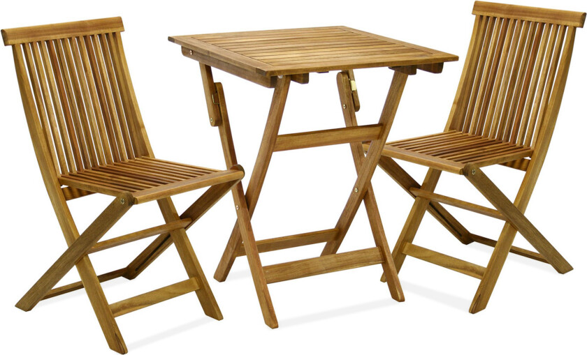 Cafesett FINLAY bord og 2 stoler 60x60xH72cm -