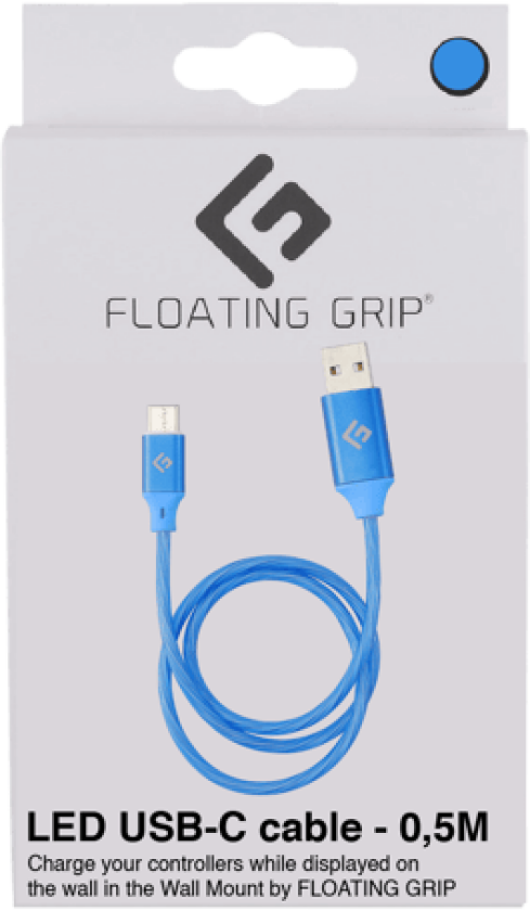 Flytende grep 0,5 M LED USB-C-kabel (blå)