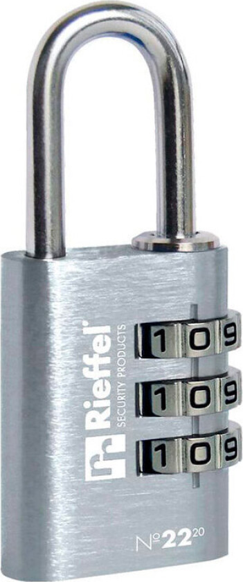 Hengelås m/Kombinasjonslås (20mm) Sølv