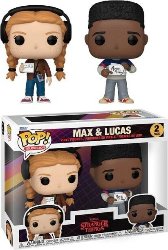 Funko Pop! 2-pack Television: Stranger Things - Max Lucas Vinyl Figures