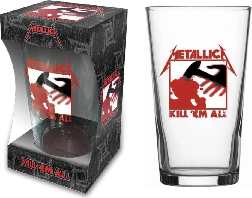 METALLICA - KILL 'EM ALL - BEER GLASS (BOXED)