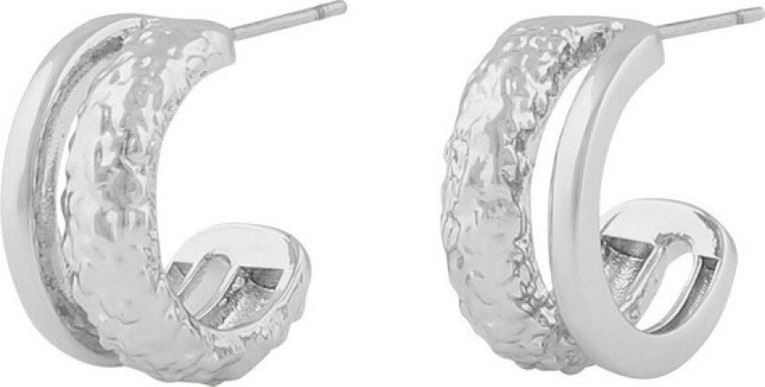 Snö Of Sweden Lauren Double Oval Earring Plain Silver
