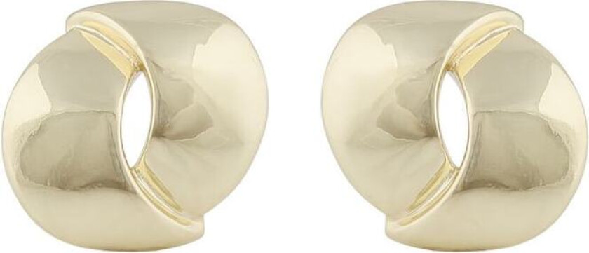 Snö Of Sweden Aero Big Round Earring Plain Gold