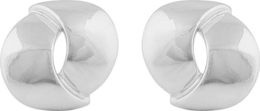 Snö Of Sweden Aero Big Round Earring Plain Silver