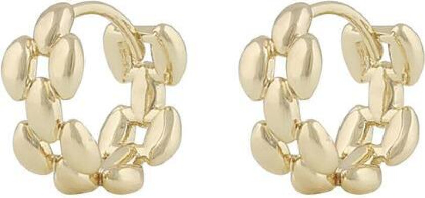 Snö Of Sweden Aero Square Ring Earring Plain Gold