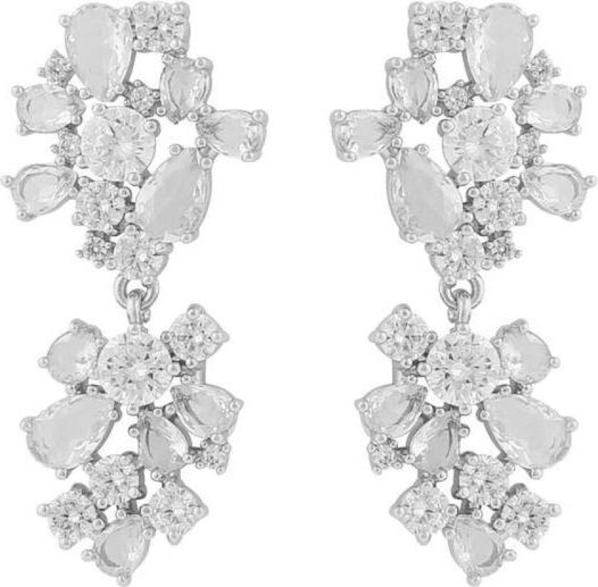 Snö Of Sweden River Pendant Earring Silver/Clear