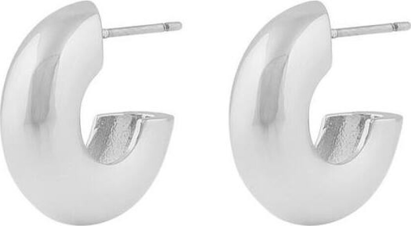 Snö Of Sweden Addison Small Oval Earring Plain Silver