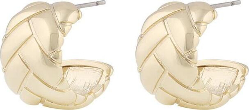 Snö Of Sweden Addison Wide Oval Earring Plain Gold