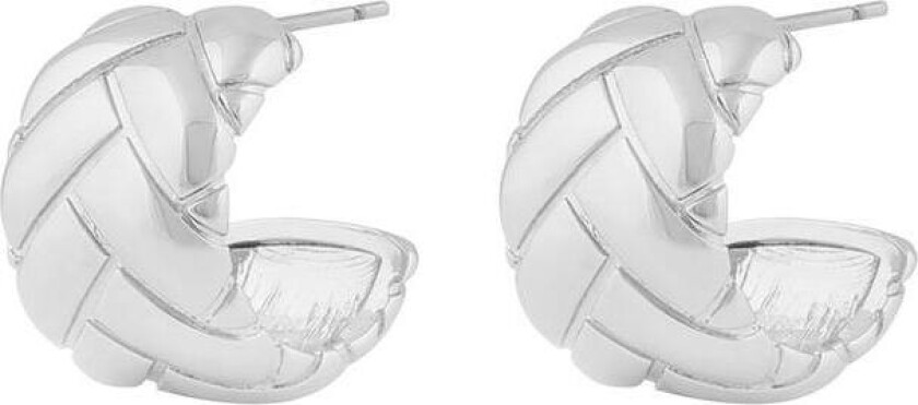 Snö Of Sweden Addison Wide Oval Earring Plain Silver