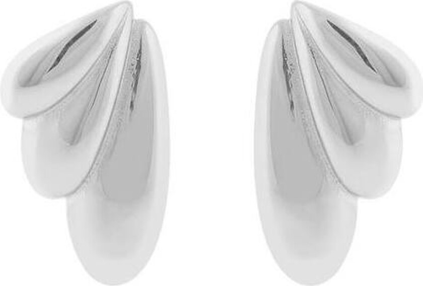 Snö Of Sweden Dakota Wide Small Drop Earring Plain Silver