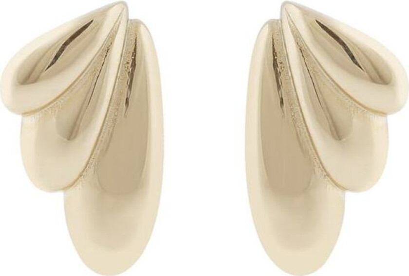 Snö Of Sweden Dakota Wide Drop Earring Plain Gold