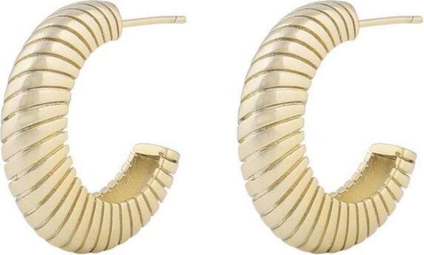 Snö Of Sweden Dakota Oval Earring Plain Gold