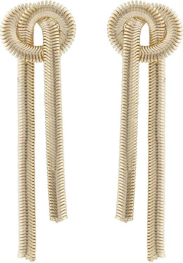 Snö Of Sweden Dakota Tassel Earring Plain Gold