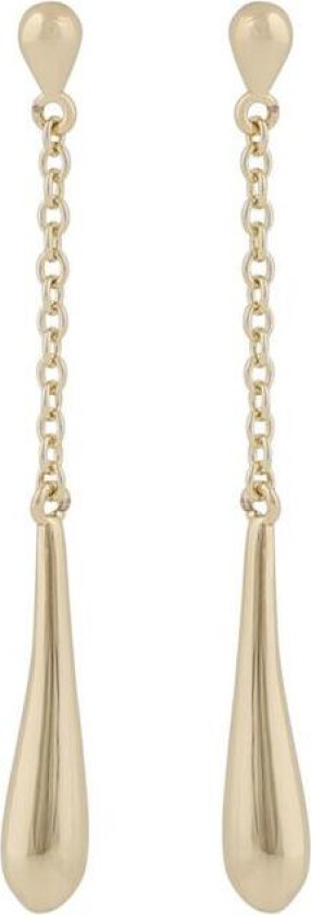 Snö Of Sweden Lara Drop Chain Earring Plain Gold 48mm