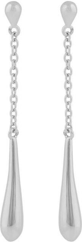 Snö Of Sweden Lara Drop Chain Earring Plain Silver 48mm