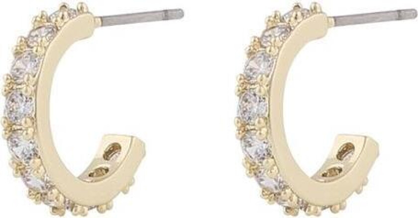 Snö Of Sweden Fanny Small Oval Earring Gold/Clear