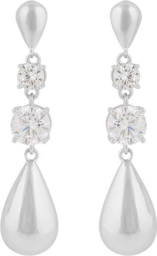 Snö Of Sweden Fanny Pendant Earring Silver/Clear