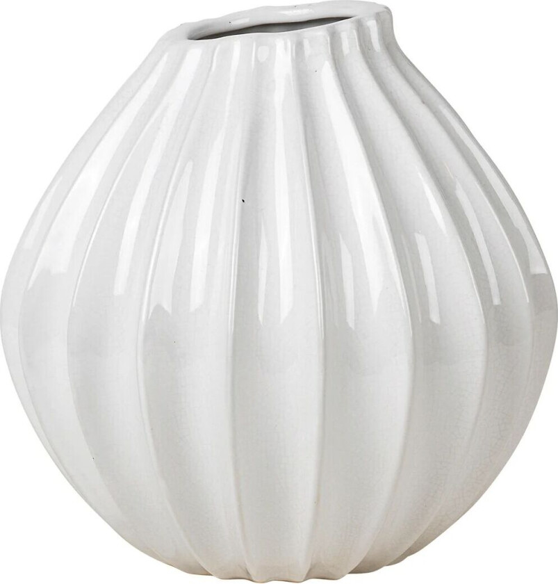 Wide vase ivory 25 cm