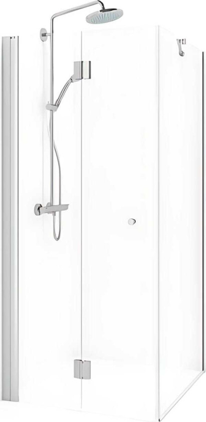 Spirit Dusjhjørne Vik Swing - med Knott Matt Aluminium / 70x80cm Klart Glass