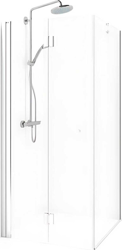Spirit Dusjhjørne Vik Swing - med Knott Hvit Matt / 100x70cm Klart Glass