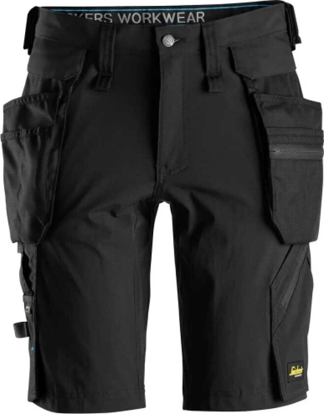 Shorts 6108, Stretch, Aftagelige Hylsterlommer, Sort, Str. 48
