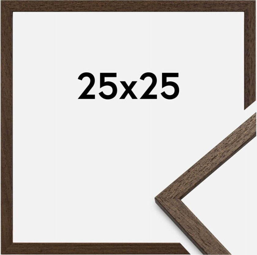 Ramme Edsbyn Akrylglass Valnøtt 25x25 Cm