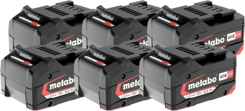 Batteripakke 18V 6 x 5,2 Ah
