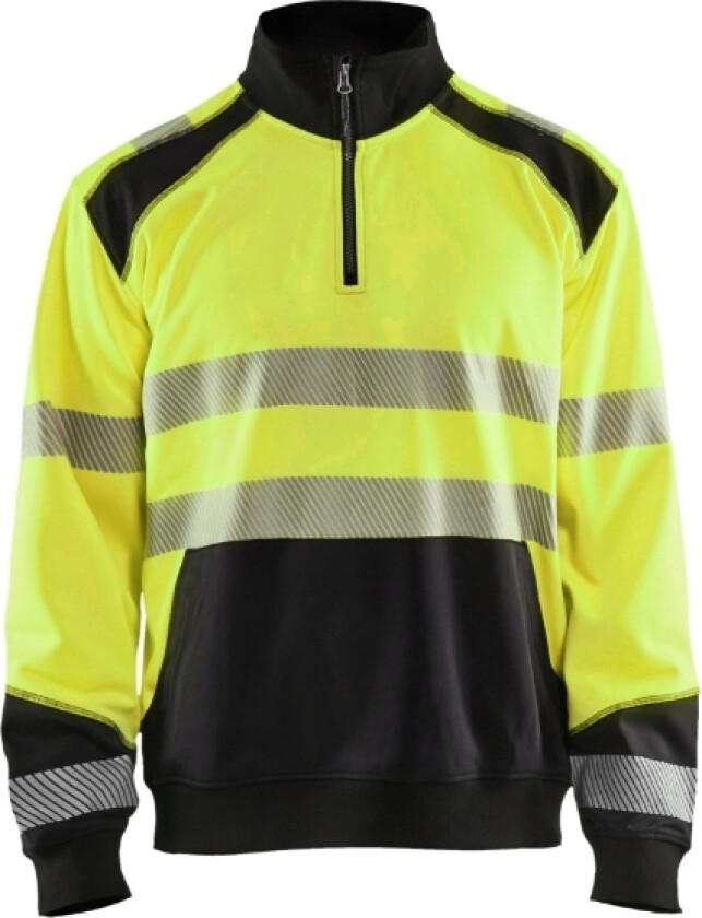 Bilde av High vis sweatshirt halv glidelås H