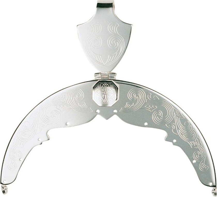 Veskelås i sølvplett med gravering