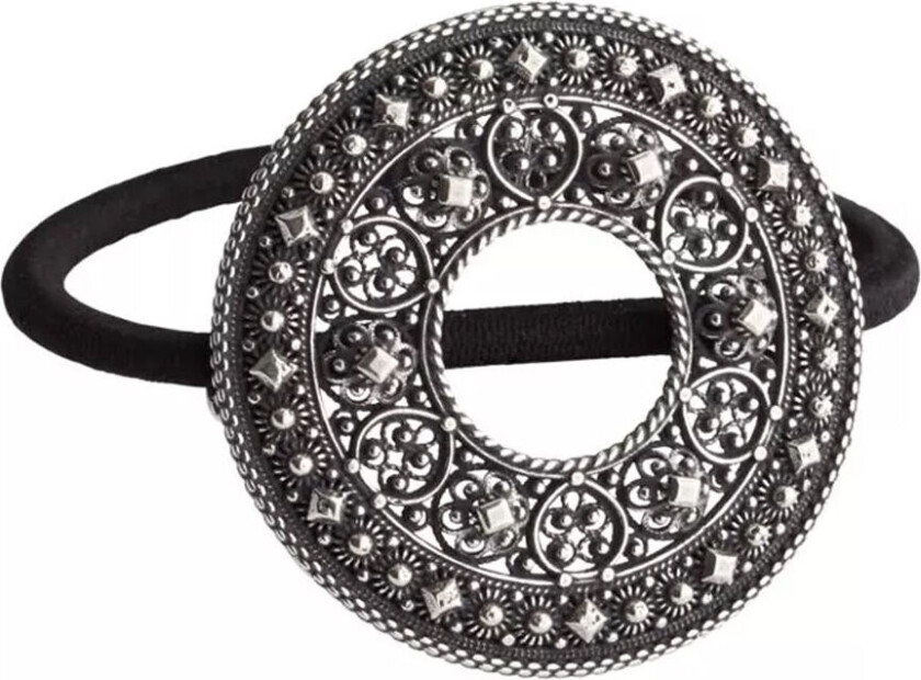 Hårstrikk med Trandem dekor i 830 oksidet sølv