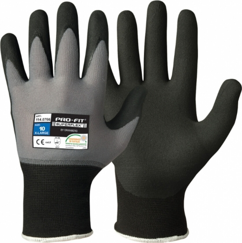 Hanske Montasje Superflex Nitril 10